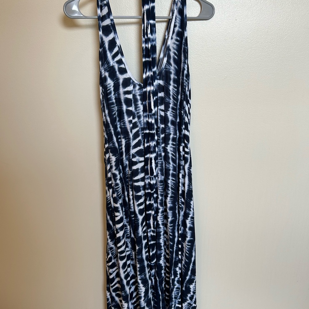 Latched Mama Blue and White Tie-Dye Romper